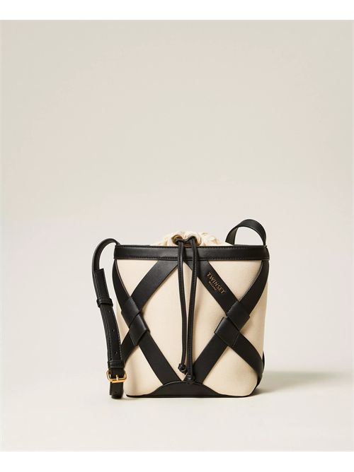 Borsa a secchiello in canvas TWINSET | TB7270/02711